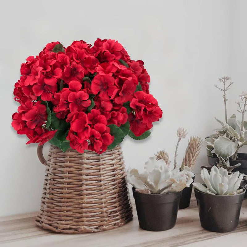 ๐ธ Last Day 50% OFF โ UV Resistant Artificial Geranium Flowers for Outdoors & Home Decor