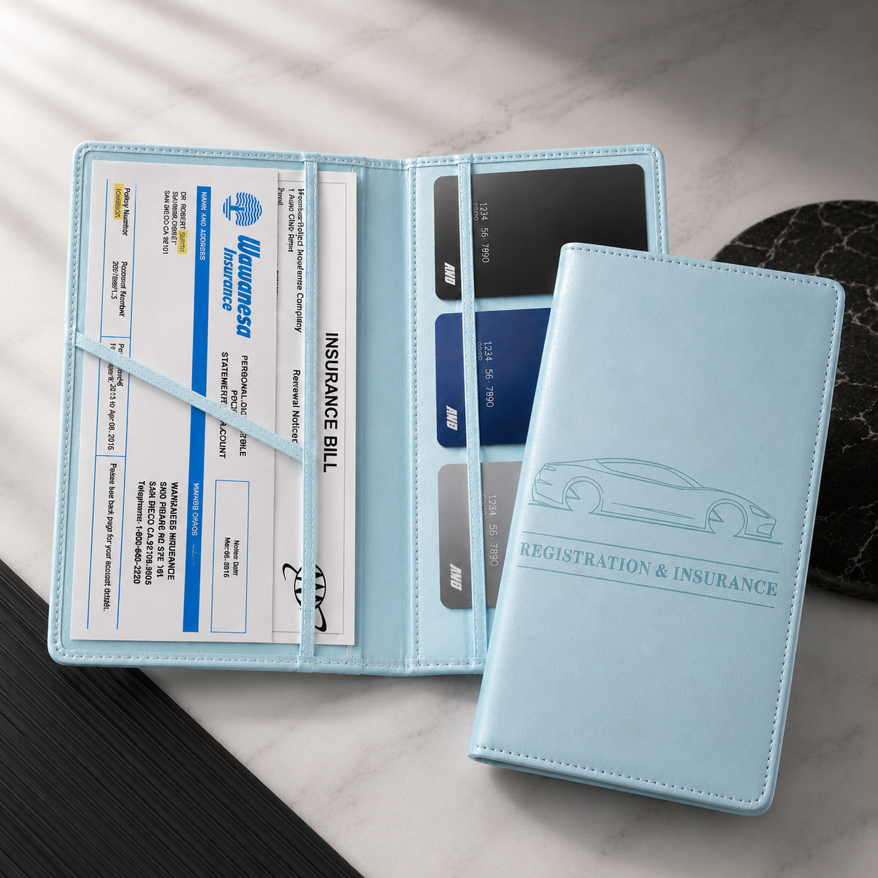 🚘Car Registration & Insurance Card Holder