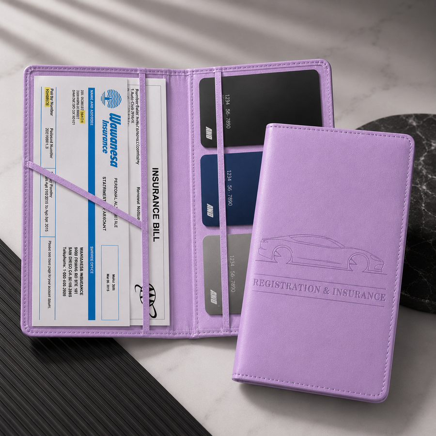 🚘Car Registration & Insurance Card Holder size and layout details