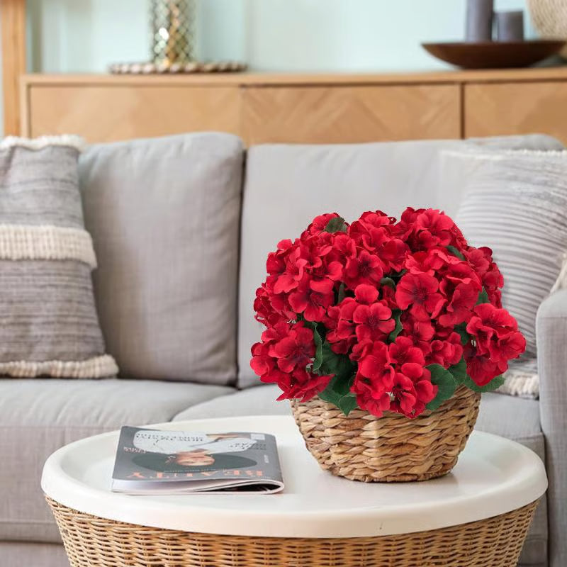 🌸 Last Day 50% OFF – UV Resistant Artificial Geranium Flowers for Outdoors & Home Decor