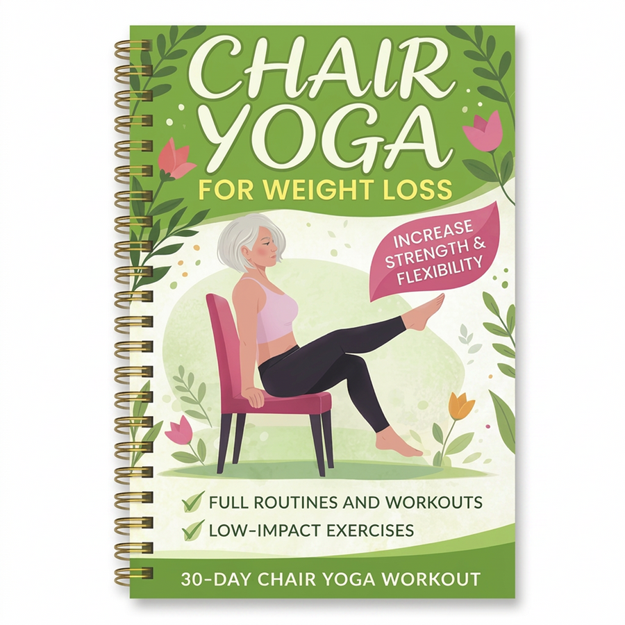 30-Day Chair Yoga Weight Control Spiral-Bound Notebook