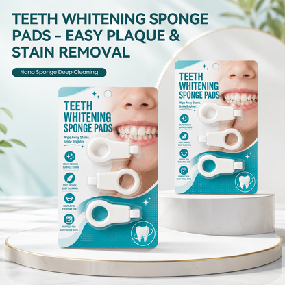 Teeth Whitening Sponge Pads for Coffee Stains, Plaque & Daily Cleaning