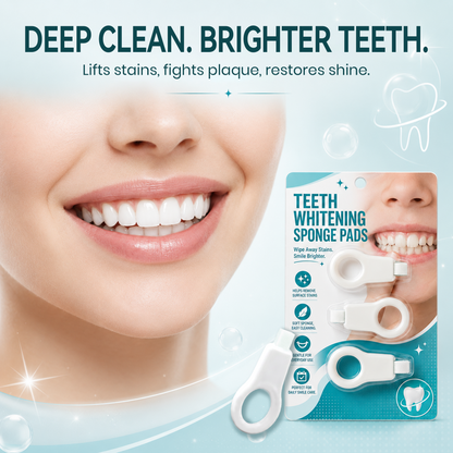 Teeth Whitening Sponge Pads for Coffee Stains, Plaque & Daily Cleaning