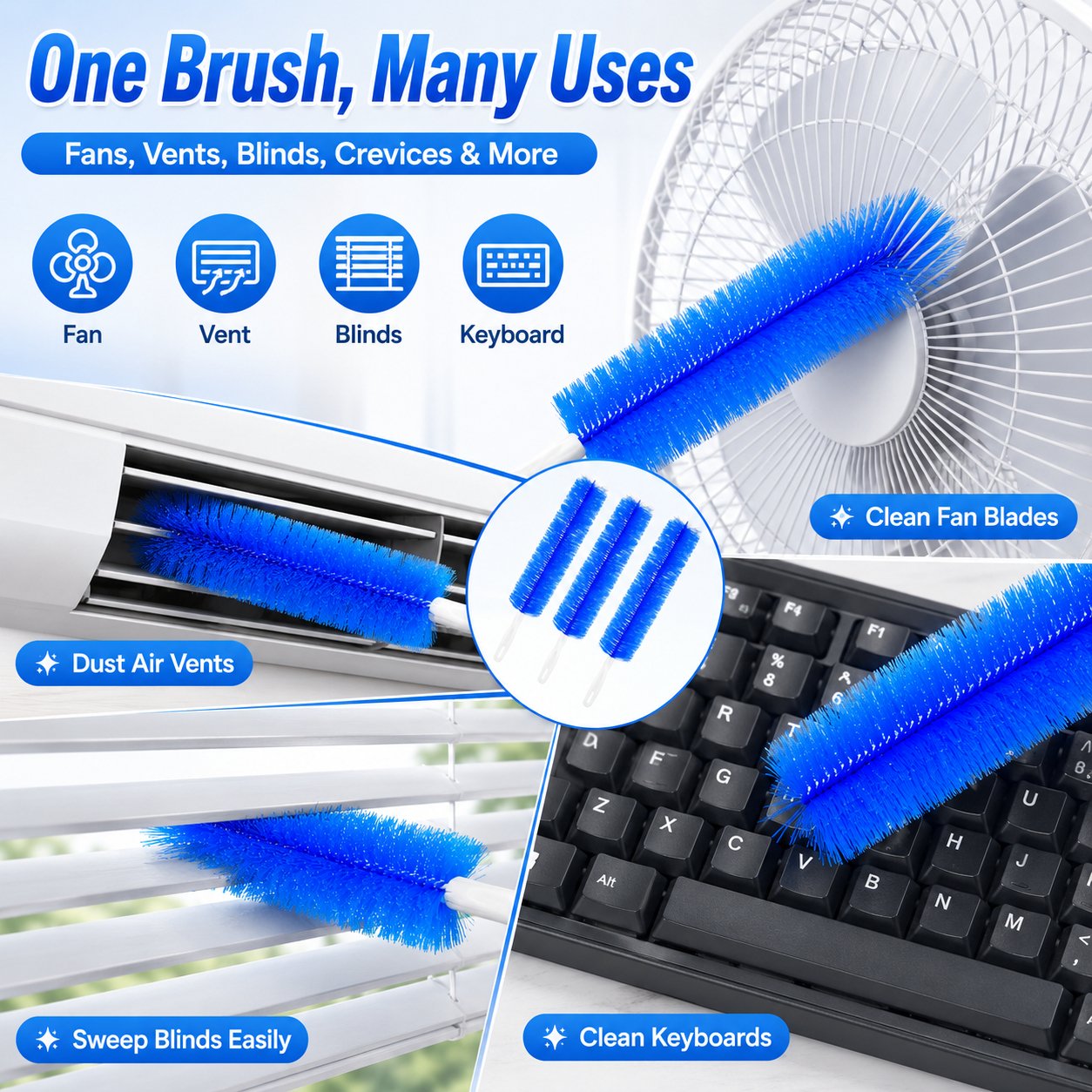 Bendable Microfiber Head.Reusable Dust Remover