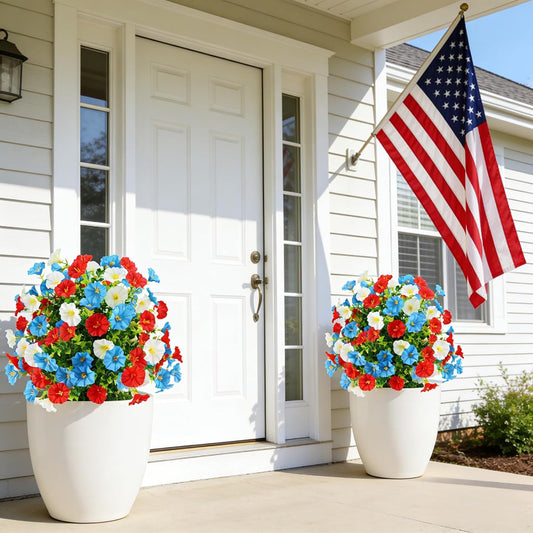 🔥4th of July Hot Sale 49% Off 🔥 🇺🇸 Patriotic Artificial Flower Tree with Ground Spike